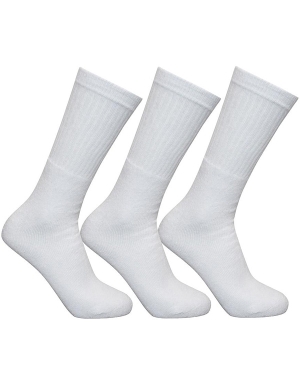 Multi Sport Crew Socks 3pk - White (Infant & Junior)